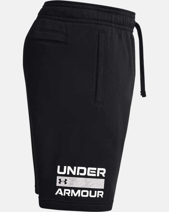 Men's UA Rival Fleece Signature Shorts, Black, pdpMainDesktop image number 6